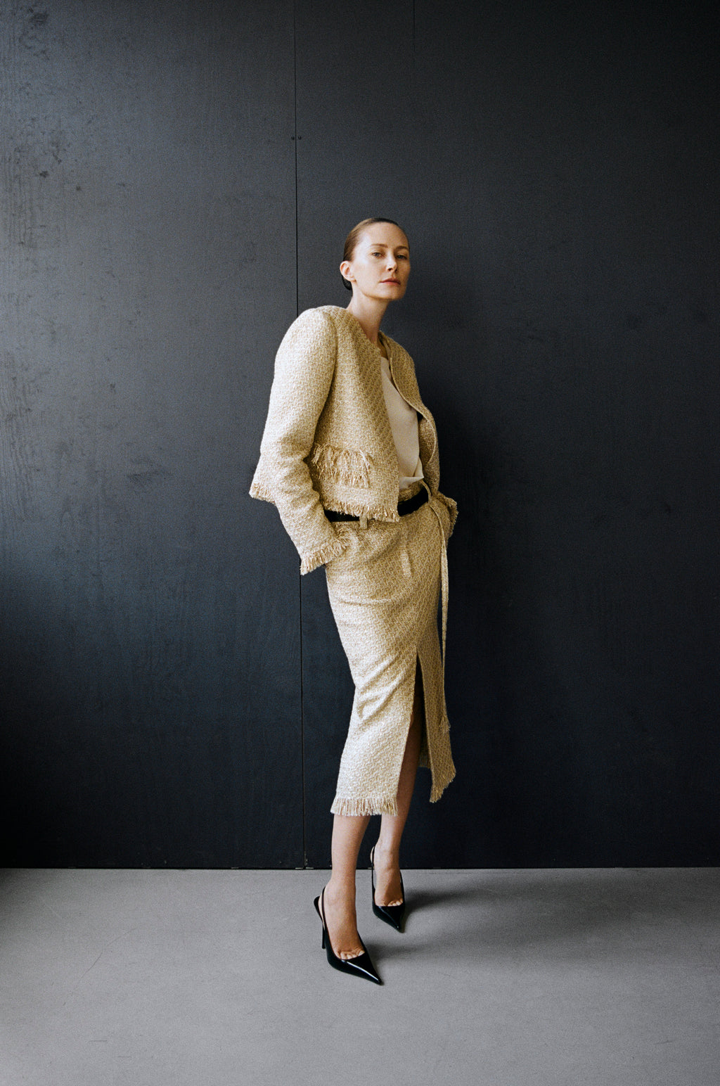 FRINGED TWEED TWO-PIECE - ROJI STUDIO x Tereza Srbova